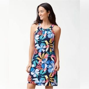 Tommy Bahama Hibis-Sketch Tambour A-Line Dress Women's
